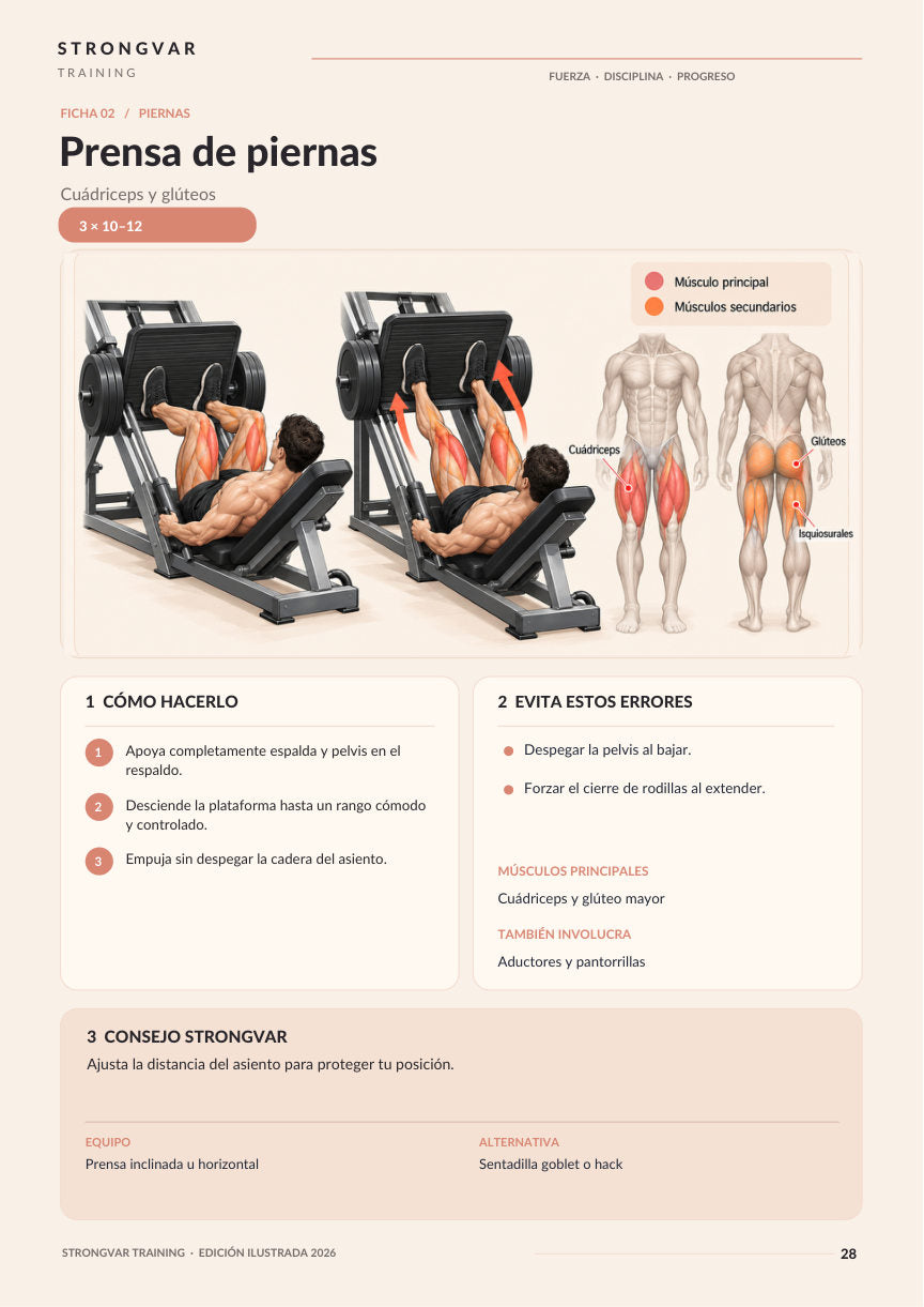 Strongvar Training| Guía práctica de musculación en PDF